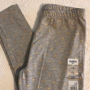 Osh Kosh Metallic Heart Leggings NWT